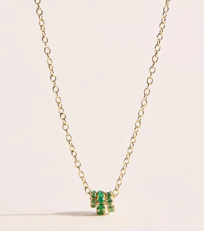 Spinelli Kilcollin Yellow Gold And Emerald Vesta Necklace