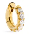 Spinelli Kilcollin Yellow Gold And Pavé Diamond Macro Single Hoop Earring In Gold