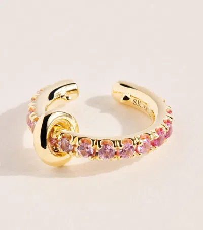 Spinelli Kilcollin Yellow Gold And Sapphire Elara Single Ear Cuff