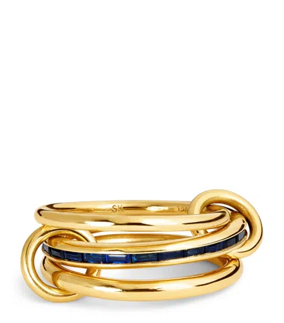 SPINELLI KILCOLLIN YELLOW GOLD AND SAPPHIRE PYRUS RING