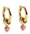 Spinelli Kilcollin Yellow Gold And Sapphire Zahra Hoop Earrings In Gold