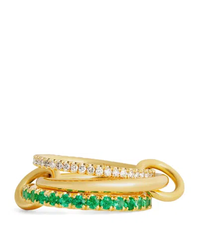 Spinelli Kilcollin Yellow Gold, Emerald And Diamond Norah Ring