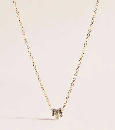 Spinelli Kilcollin Yellow Gold, Sapphire And Aquamarine Vesta Necklace