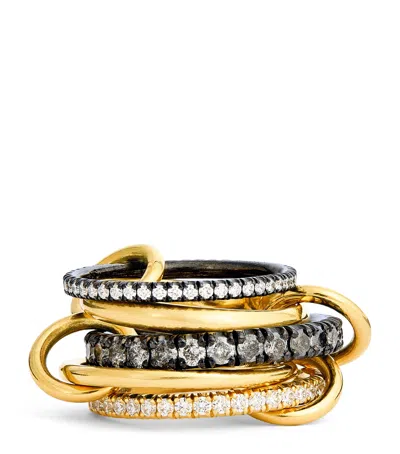 Spinelli Kilcollin Yellow Gold, Silver And Diamond Noelle Ring