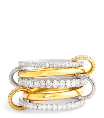 Spinelli Kilcollin Yellow Gold, White Gold And Diamond Alia Ring