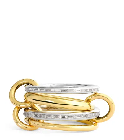 Spinelli Kilcollin Yellow Gold, White Gold And Diamond Naima Ring