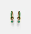 Spinelli Kilcollin Zahra 18kt Gold Hoop Earrings With Emeralds In Gold