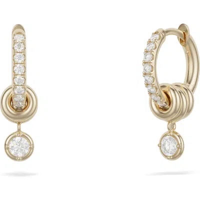 SPINELLI KILCOLLIN SPINELLI KILCOLLIN ZAHRA DIAMOND PAVÉ HUGGIE HOOP EARRINGS