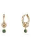 Spinelli Kilcollin Zahra Emerald Huggie Hoop Earrings In Gold