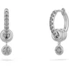 Spinelli Kilcollin Zahra Grey Diamond Pavé Huggie Hoop Earrings In Metallic