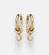 Spinelli Kilcollin Zahra Micro 18kt Gold Hoop Earrings With Diamonds In Gold