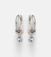 Spinelli Kilcollin Zahra Micro Sterling Silver Earrings With Sapphire In Silver