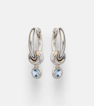 Spinelli Kilcollin Zahra Micro Sterling Silver Earrings With Sapphire