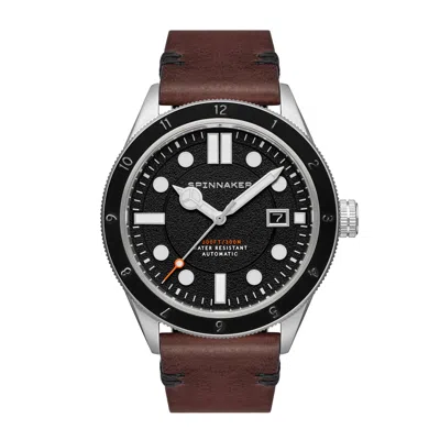 Spinnaker Black  Cahill 2021 Men's Japanese Automatic Carbon Watch In Brown