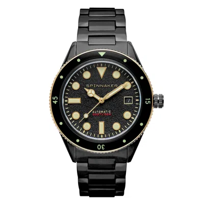 Spinnaker Black  Cahill Men's Japanese Automatic Onyx Watch