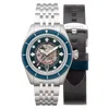 Spinnaker Blue  Fleuss Teal Men's Automatic Marlborough Limited Edition Watch In Silver