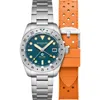 Spinnaker Croft Gmt Automatic Bracelet & Rubber Strap Watch, 39mm In Blue
