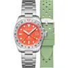 Spinnaker Croft Gmt Automatic Bracelet & Rubber Strap Watch, 39mm In Red