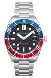 Spinnaker Black  Croft Mid Size Men's Japanese Automatic Elemental Watch In Metallic