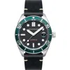 Spinnaker Croft Midsize Automatic Leather Strap Watch, 40mm In Black