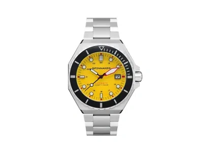 Pre-owned Spinnaker Dumas Automatic Watch, Yellow, 44 Mm, 30 Atm, Sp-5081-ii