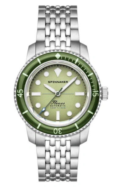 Spinnaker Fleuss 40 Pine Crest Automatic Bracelet Watch, 40mm In Green