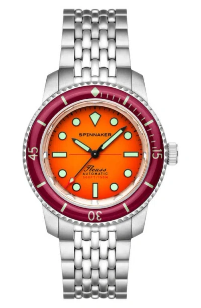 Spinnaker Fleuss 40 Sunset Amber Automatic Bracelet Watch, 40mm In Metallic