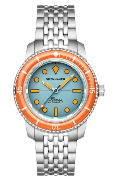 Spinnaker Fleuss 40 Teal Mirage Automatic Bracelet Watch, 40mm In Metallic
