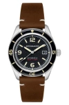 Spinnaker Fleuss Automatic Leather Strap Watch, 43mm In Brown