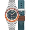 Spinnaker Fleuss Gmt Automatic Bracelet Watch, 43mm In Blue