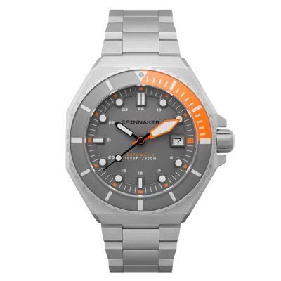 Spinnaker Grey  Dumas Men's Japanese Automatic Sandblast Watch In Gray