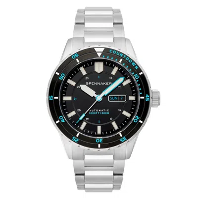 Spinnaker Hass Men's Japanese Automatic Pebble Black Watch