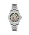 Spinnaker Men's Croft 42 Skeleton Automatic Sandblasted Solid Stainless Steel Bracelet Watch, 42mm In Metallic