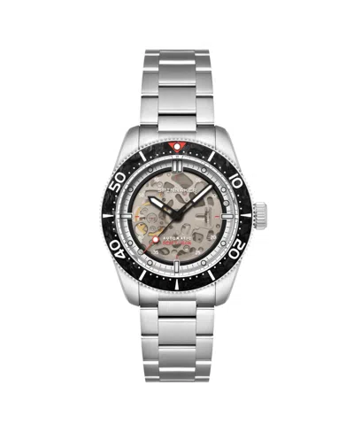 Spinnaker Men's Croft 42 Skeleton Automatic Solid Stainless Steel Bracelet Watch, 42mm In Black