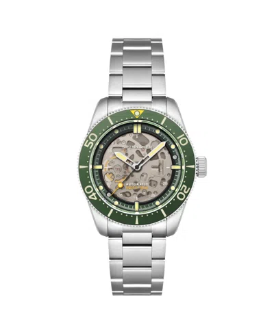 Spinnaker Men's Croft 42 Skeleton Automatic Solid Stainless Steel Bracelet Watch, 42mm In Black
