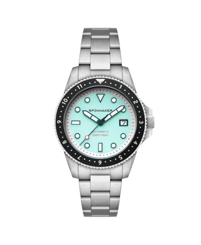 Spinnaker Men's Croft Pioneer Automatic Solid Stainless Steel Bracelet Watch, 42mm In Blue