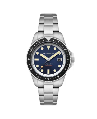 Spinnaker Men's Croft Pioneer Automatic Solid Stainless Steel Bracelet Watch, 42mm In Blue