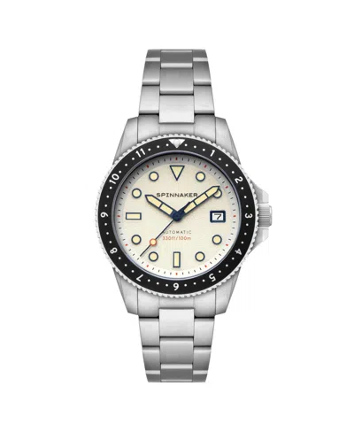 Spinnaker Men's Croft Pioneer Automatic Solid Stainless Steel Bracelet Watch, 42mm In Gray