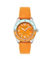 Spinnaker Men's Fleuss Automatic Orange Leather Strap Watch, 43mm