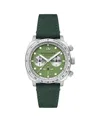 Spinnaker Hull Chronograph Leather Strap Watch, 42mm In Green