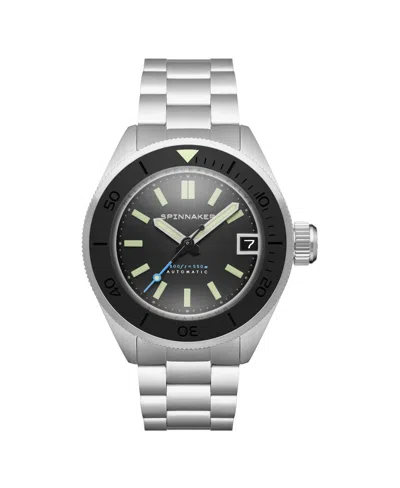 Spinnaker Men's Piccard Automatic Solid Stainless Steel Bracelet Watch, 45mm In Black