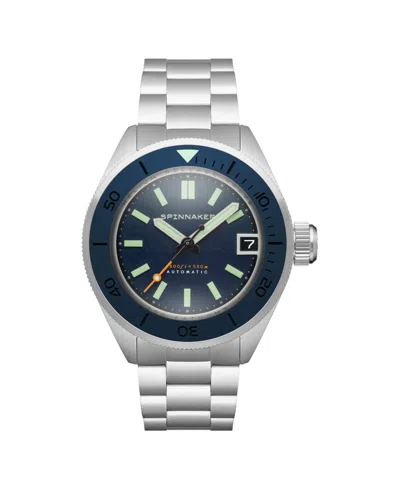 Spinnaker Men's Piccard Automatic Solid Stainless Steel Bracelet Watch, 45mm In Blue