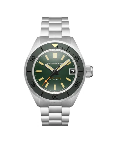 Spinnaker Men's Piccard Automatic Solid Stainless Steel Bracelet Watch, 45mm In Green
