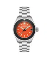 Spinnaker Men's Piccard Automatic Solid Stainless Steel Bracelet Watch, 45mm In Orange