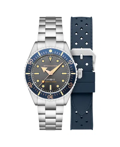 Spinnaker Men's Spence 300 Automatic Solid Stainless Steel Bracelet Watch, 40mm In Gray