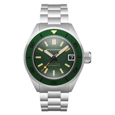 Spinnaker Piccard Men's Japanese Automatic Hunter Green Watch In White