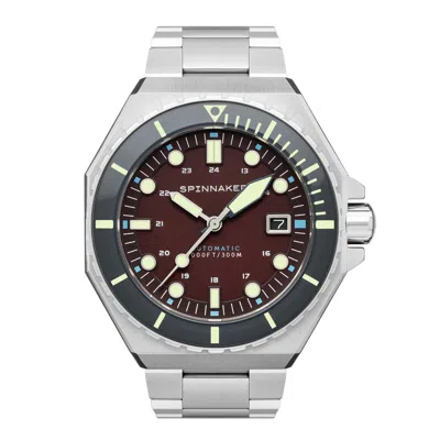 Spinnaker Red  Dumas Men's Japanese Automatic Bordeaux Watch In Metallic