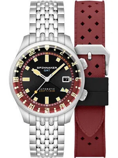 Pre-owned Spinnaker Sp-5121-11 Mens Watch Bradner Gmt Automatic 42mm 18atm