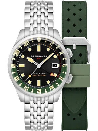 Pre-owned Spinnaker Sp-5121-44 Mens Watch Bradner Gmt Automatic 42mm 18atm