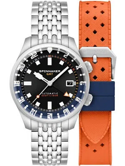 Pre-owned Spinnaker Sp-5121-66 Mens Watch Bradner Gmt Automatic 42mm 18atm